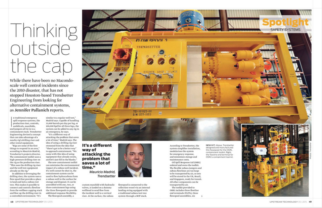 Upstream Technology Magazine Article Spread